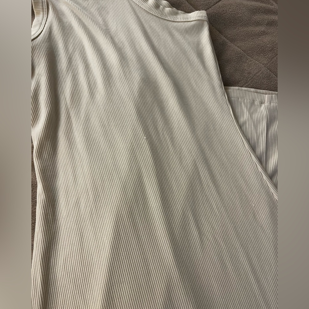 SKIMS Cream Ribbed Racerback Maxi Dress - Picture 7 of 7